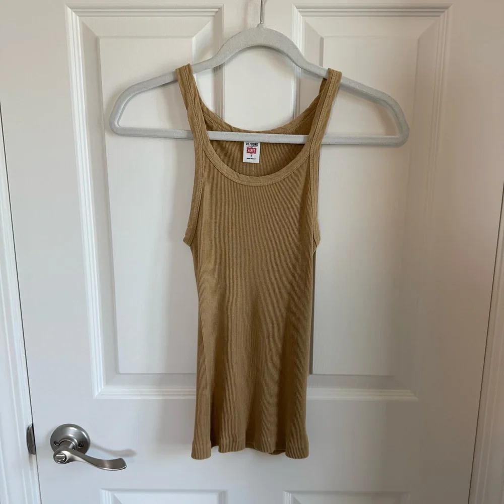 RE/DONE Hanes Ribbed Tank, S - Picture 2 of 7